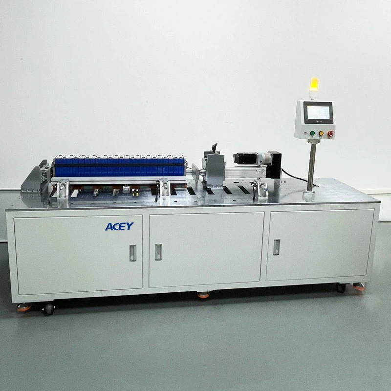 lithium cell stacking and extrusion machine